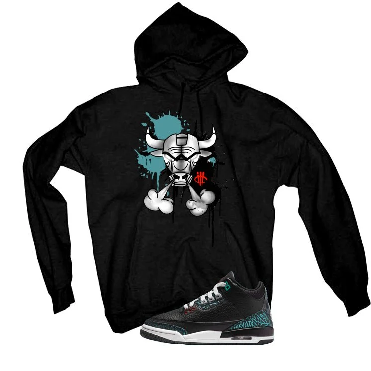 Air Jordan 3 GS Moto Black T-Shirt (Iron Bull)| illcurrency - Image 3