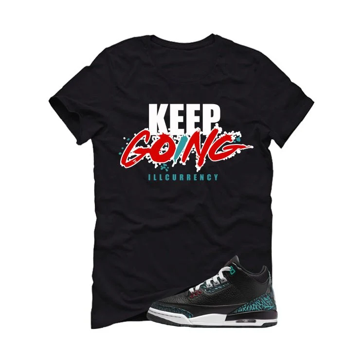 Air Jordan 3 GS Moto Black T-Shirt (keep Going)| illcurrency - Image 2