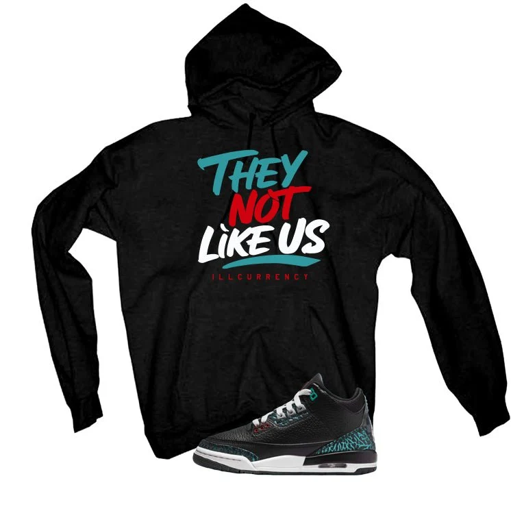 Air Jordan 3 GS Moto Black T-Shirt (They not like us)| illcurrency - Image 3