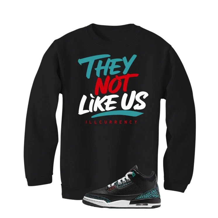 Air Jordan 3 GS Moto Black T-Shirt (They not like us)| illcurrency - Image 4