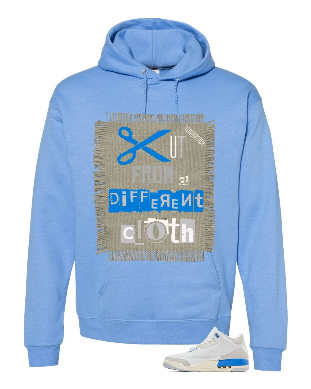 Air Jordan 3 Lucky Shorts Carolina Blue T-Shirt (Cut from a different cloth)| illcurrency - Image 3