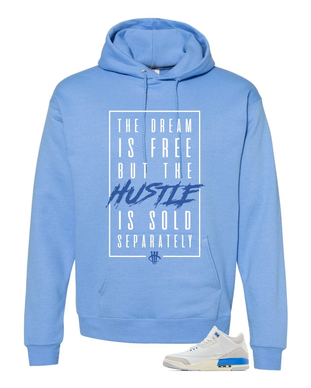 Air Jordan 3 Lucky Shorts Carolina Blue T-Shirt (Dream is Free)| illcurrency - Image 3