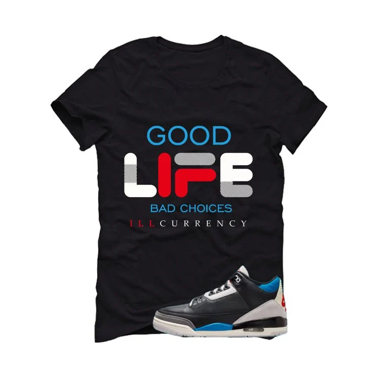 Air Jordan 3 OG Rare Air Black T-Shirt (Bad Choices)| illcurrency - Image 2
