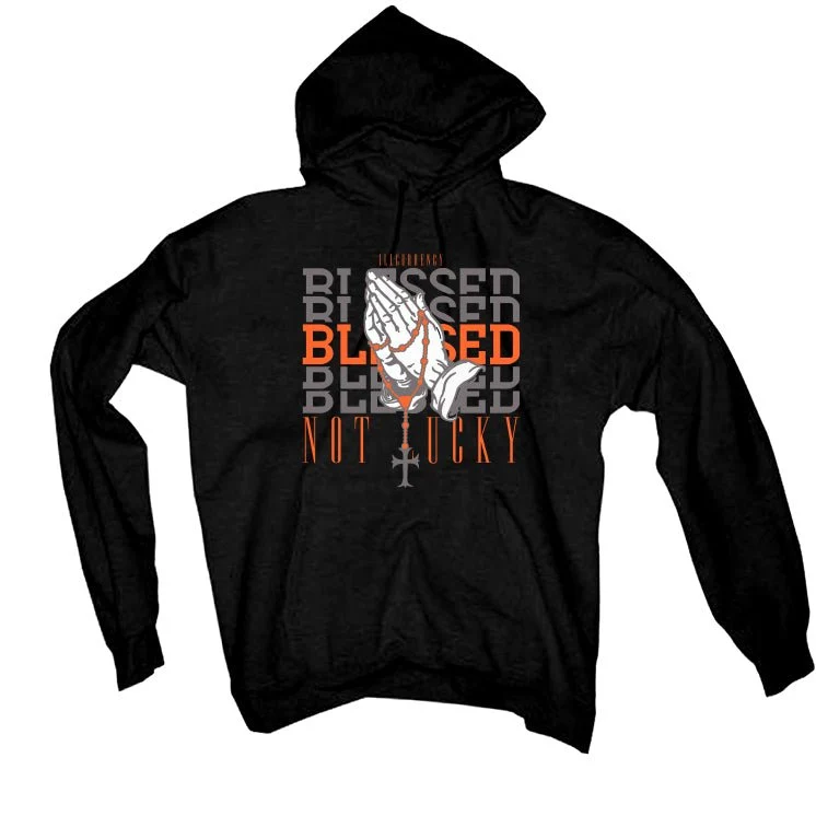 Air Jordan 3 Retro “Fear” | illcurrency Black T-Shirt (Blessed not lucky) - Image 3