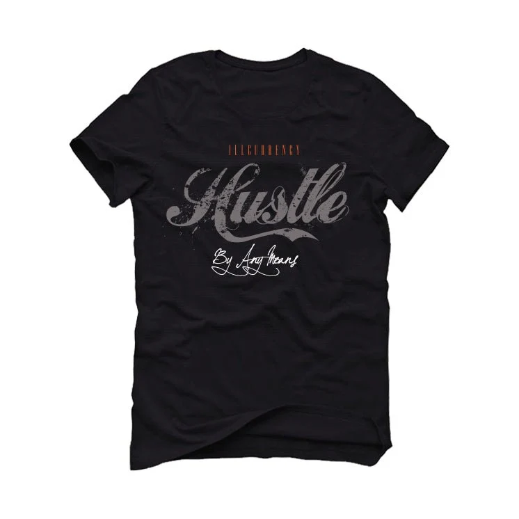Air Jordan 3 Retro “Fear” | illcurrency Black T-Shirt (Hustle By Any Means) - Image 2
