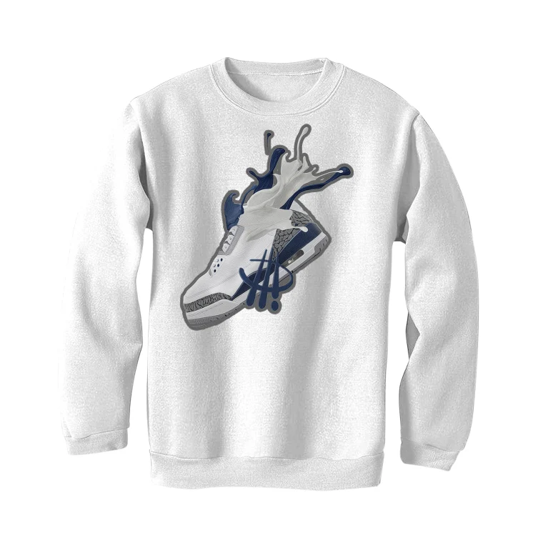 AIR JORDAN 3 “WHITE NAVY”| ILLCURRENCY White T-Shirt (SPLASH 3) - Image 4
