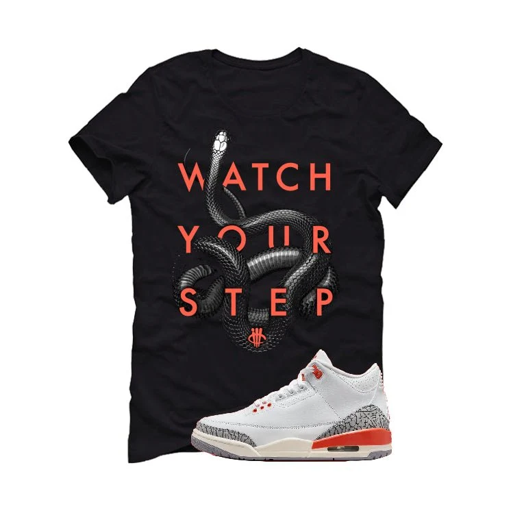 Air Jordan 3 WMNS “Georgia Peach” | illcurrency Black T-Shirt (SNAKES) - Image 2