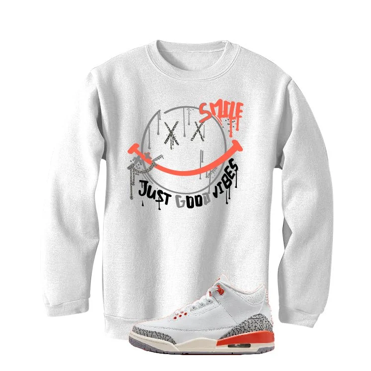 Air Jordan 3 WMNS “Georgia Peach” | illcurrency White T-Shirt (Smile) - Image 4