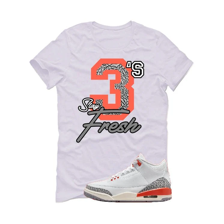 Air Jordan 3 WMNS “Georgia Peach” | illcurrency White T-Shirt (Stay Fresh) - Image 2