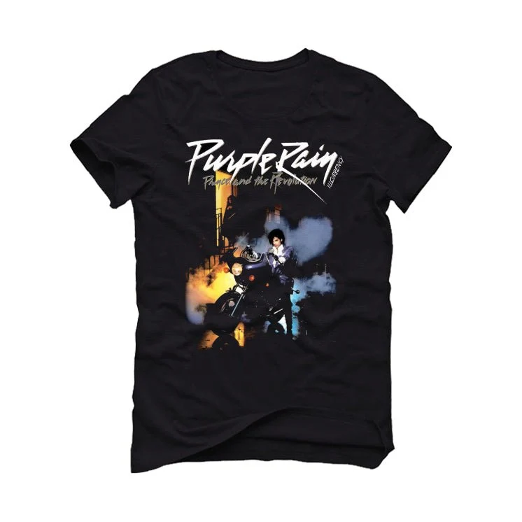 Air Jordan 3 WMNS Oreo aka Off Noir | illcurrency Black T-Shirt (Purple Rain) - Image 2