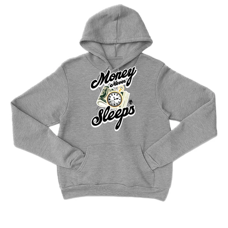 Air Jordan 3 WMNS Oreo aka Off Noir | illcurrency Grey T-Shirt (Money Never Sleeps) - Image 3