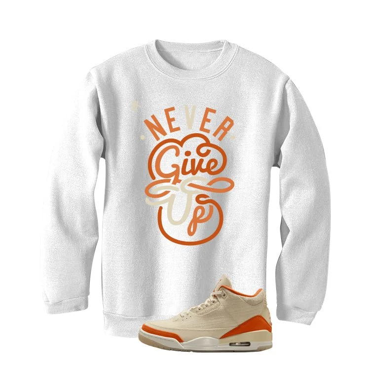 Air Jordan 3 WMNS Starfish White T-Shirt (Never Give Up)| illcurrency - Image 4