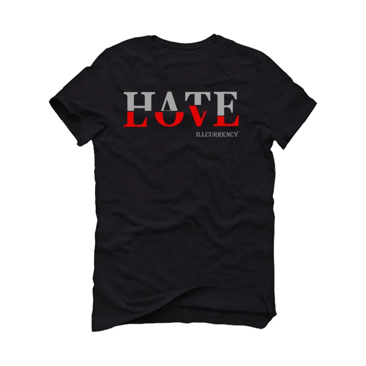 Air Jordan 4 “Black Canvas” Black T-Shirt (Hate Love) - Image 2