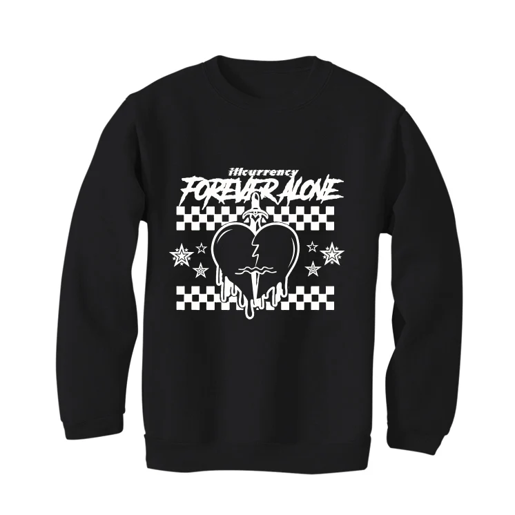 Air Jordan 4 Black Cat Matching T-Shirt, Sweatshirts & Hoodies Black T-Shirt (Forever Alone)| illcurrency - Image 4