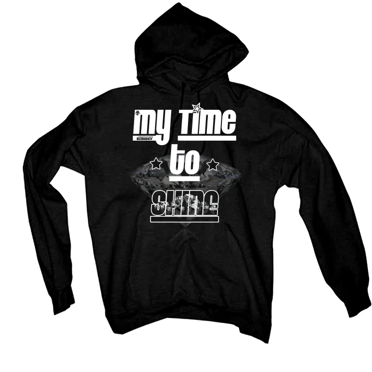 Air Jordan 4 Black Cat Matching T-Shirt, Sweatshirts & Hoodies Black T-Shirt (My Time To Shine)| illcurrency - Image 3