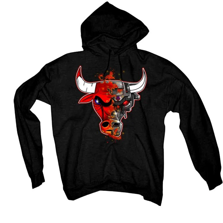 AIR JORDAN 4 “BRED REIMAGINED” 2024 | ILLCURRENCY Black T-Shirt (Bulls) - Image 3