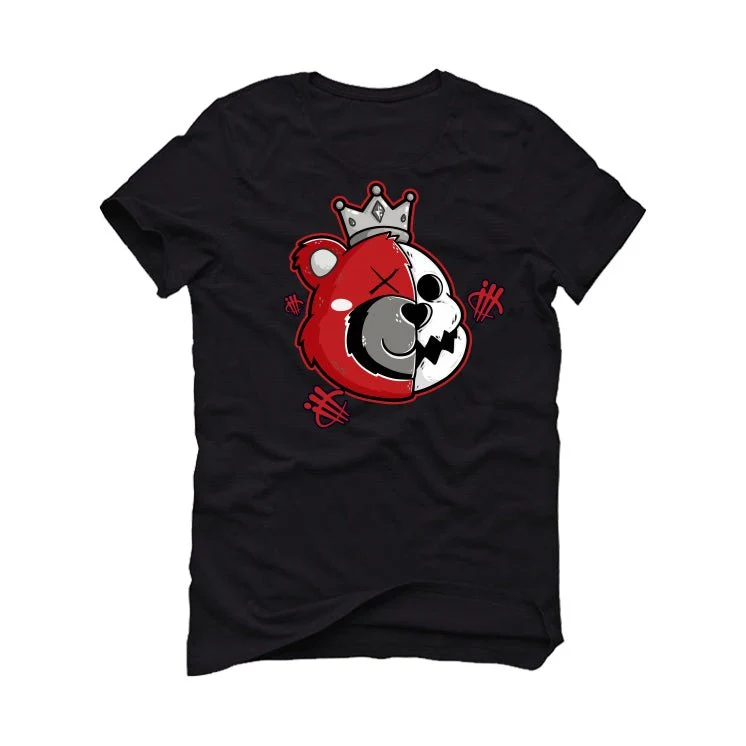 AIR JORDAN 4 “BRED REIMAGINED” 2024 | ILLCURRENCY Black T-Shirt (HALF KING BEAR) - Image 2