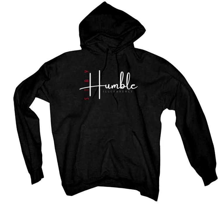 AIR JORDAN 4 “BRED REIMAGINED” 2024 | ILLCURRENCY Black T-Shirt (Stay Humble) - Image 3