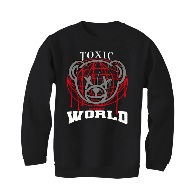 AIR JORDAN 4 “BRED REIMAGINED” 2024 | ILLCURRENCY Black T-Shirt (Toxic World) - Image 4