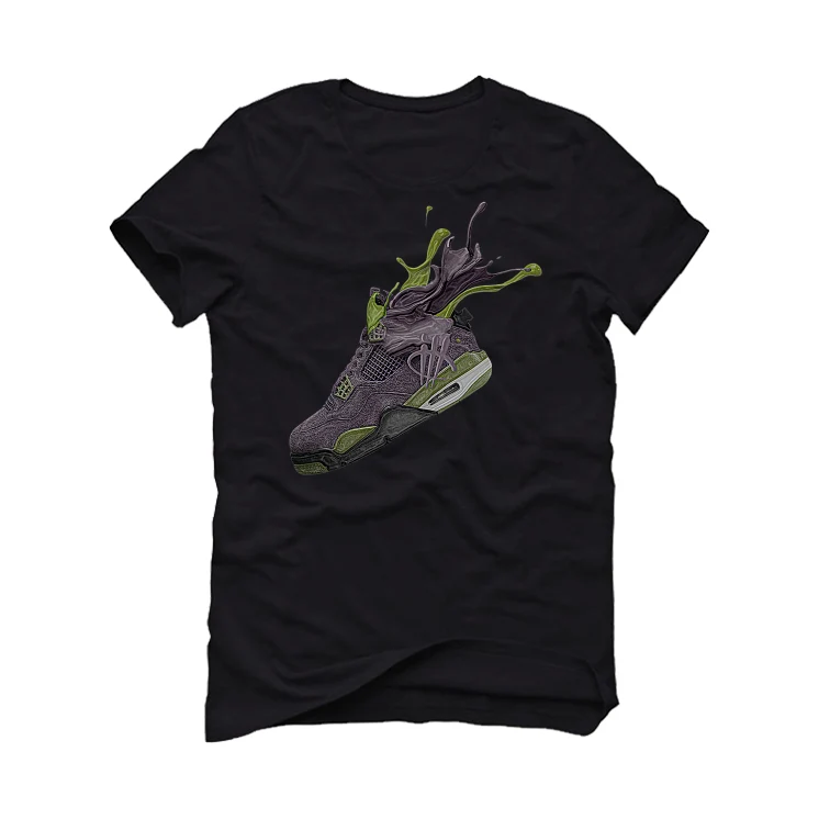 Air Jordan 4 Canyon Purple - Black T-Shirt (Splash 4) - Image 2
