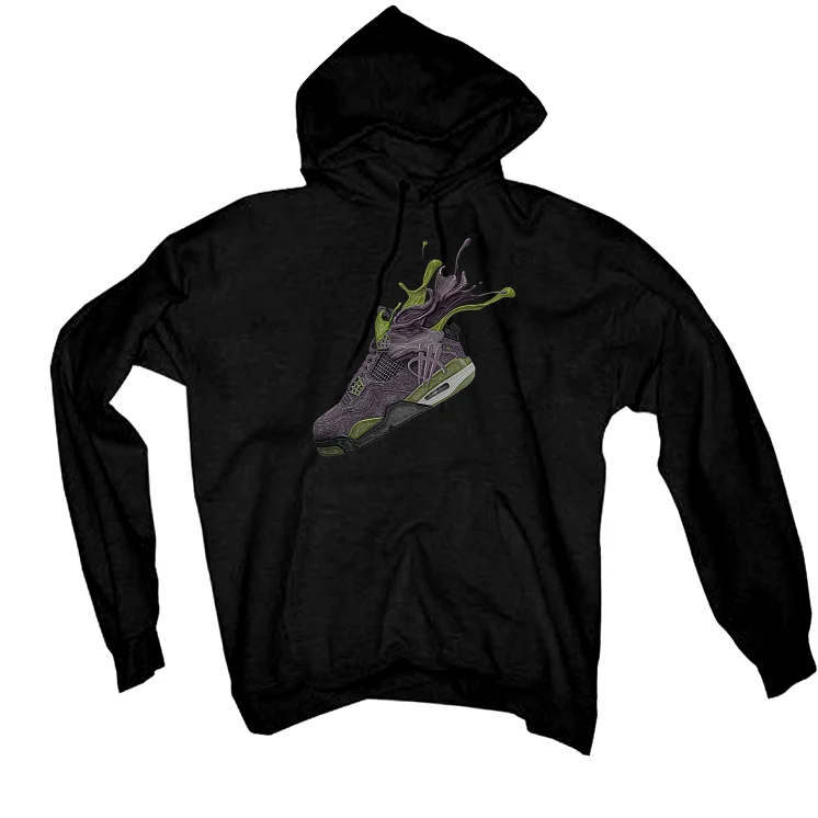 Air Jordan 4 Canyon Purple - Black T-Shirt (Splash 4) - Image 3