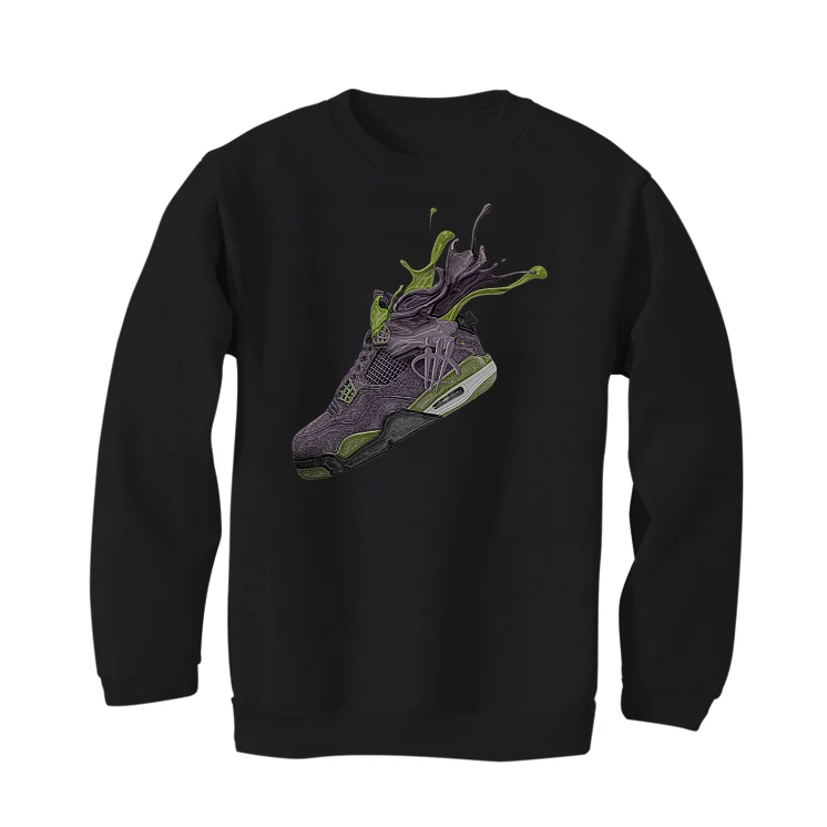 Air Jordan 4 Canyon Purple - Black T-Shirt (Splash 4) - Image 4