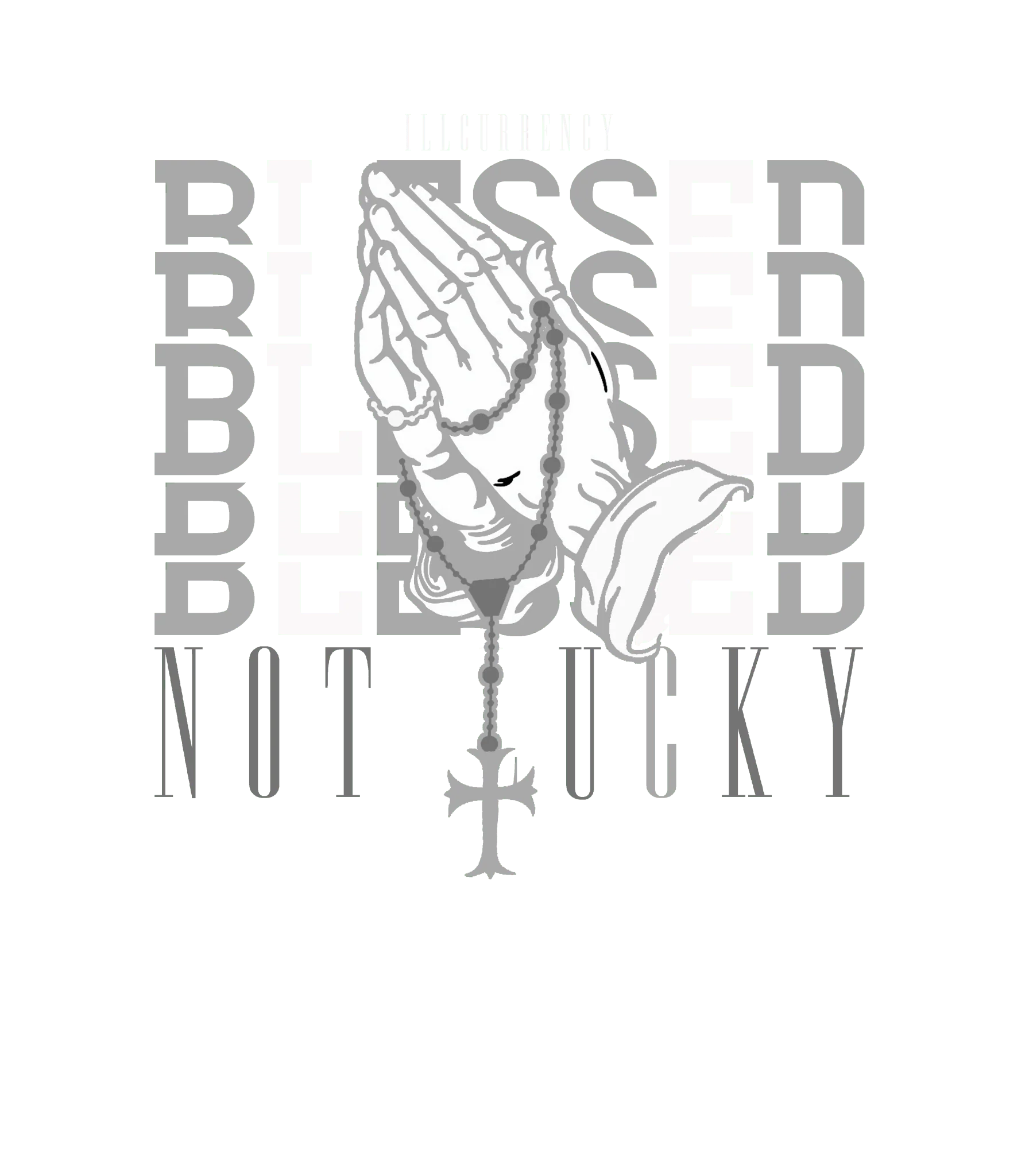 Air Jordan 4 Fear Pack Black T-Shirt (Blessed not lucky)| illcurrency