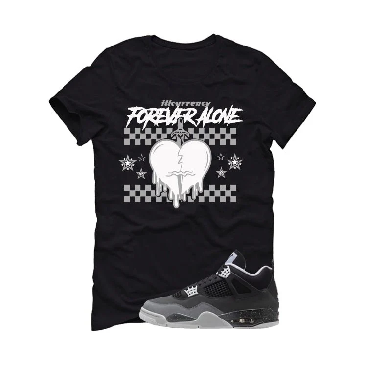 Air Jordan 4 Fear Pack Black T-Shirt (Forever Alone)| illcurrency - Image 2