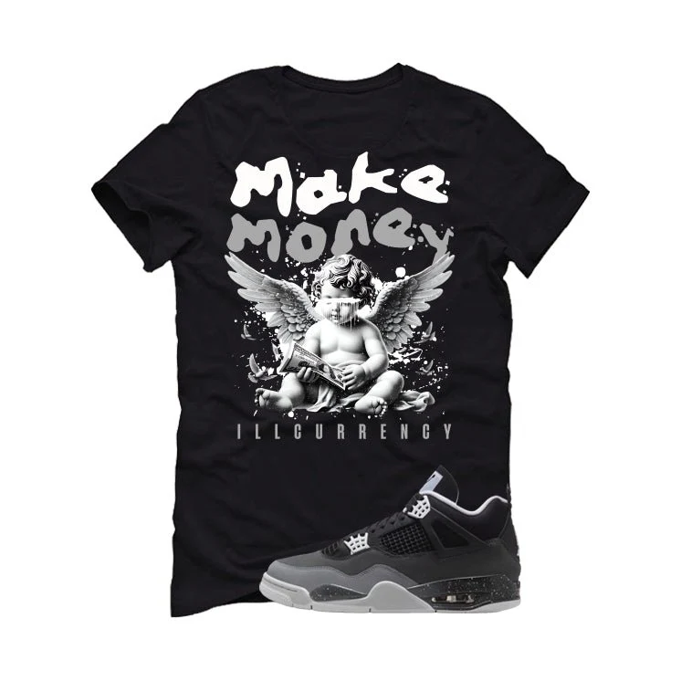 Air Jordan 4 Fear Pack Black T-Shirt (Make Money)| illcurrency - Image 2