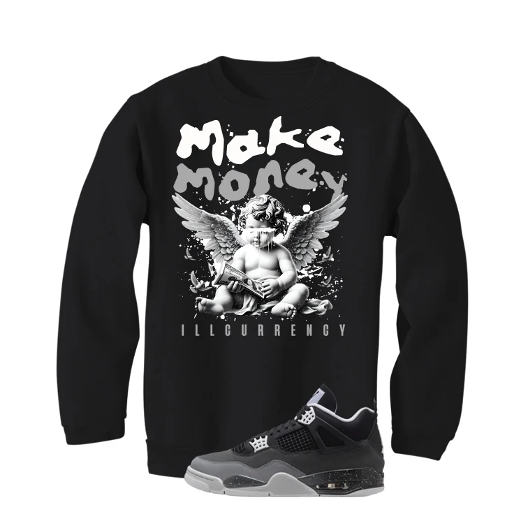 Air Jordan 4 Fear Pack Black T-Shirt (Make Money)| illcurrency - Image 4