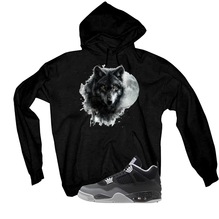 Air Jordan 4 Fear Pack Black T-Shirt (Moon Wolf)| illcurrency - Image 3