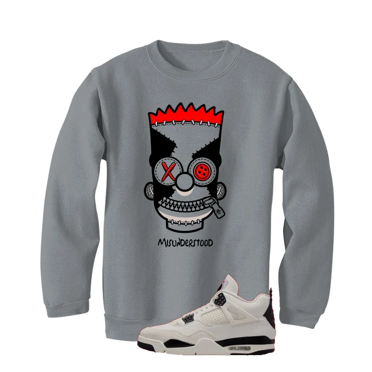 Air Jordan 4 Flight Club Matching T-Shirt, Sweatshirts & Hoodies Grey T-Shirt (Misunderstood)| illcurrency - Image 4