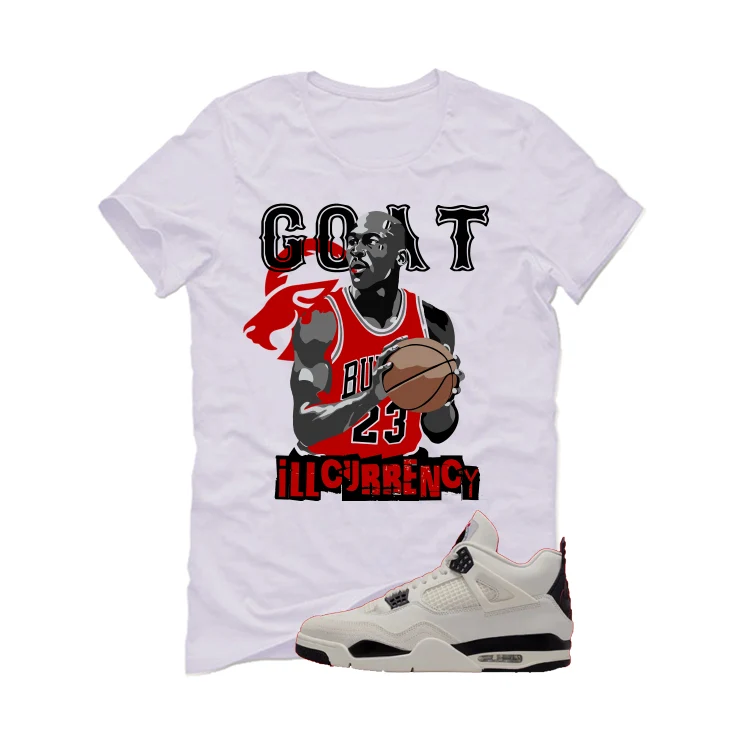 Air Jordan 4 Flight Club Matching T-Shirt, Sweatshirts & Hoodies White T-Shirt (GOAT 23)| illcurrency - Image 2