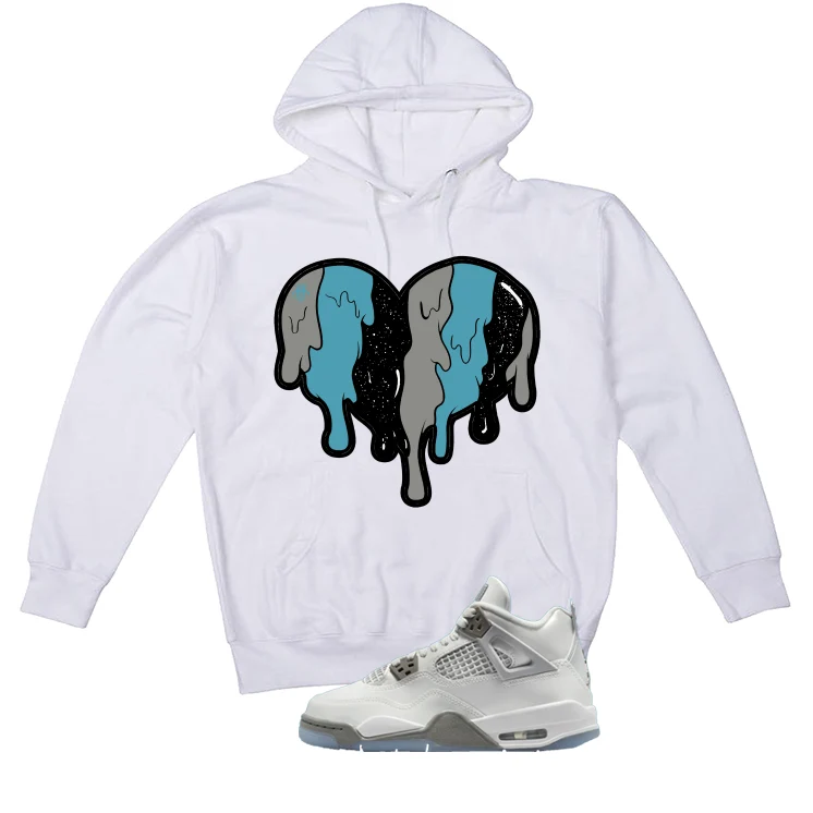 Air Jordan 4 GS Blue Chill Matching T-Shirt, Sweatshirts & Hoodies White T-Shirt (Heart)| illcurrency - Image 3