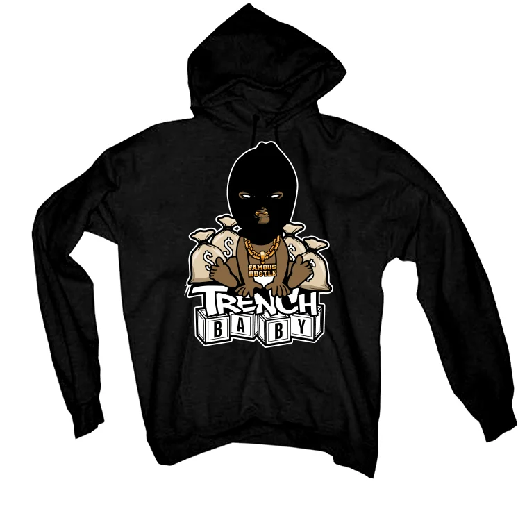Air Jordan 4 “Military Black” | illcurrency Black T-Shirt (Trench baby) - Image 3