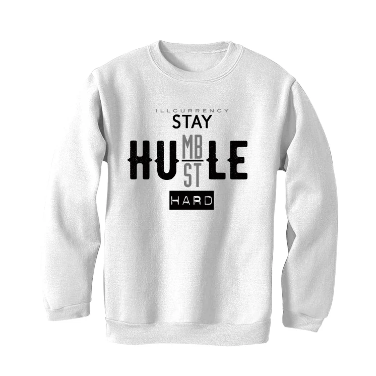 Air Jordan 4 “Military Black” | illcurrency White T-Shirt (Stay humble hustle hard) - Image 4