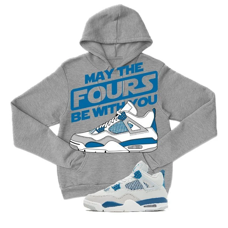 Air Jordan 4 Military Blue Grey T-Shirt (may the four's be with you)| illcurrency - Image 3