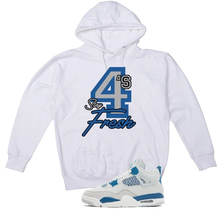 Air Jordan 4 “Military Blue” | illcurrency White T-Shirt (Stay Fresh) - Image 3