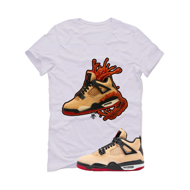 Air Jordan 4 Pizza (GS) White T-Shirt (Splash Shoe)| illcurrency - Image 2