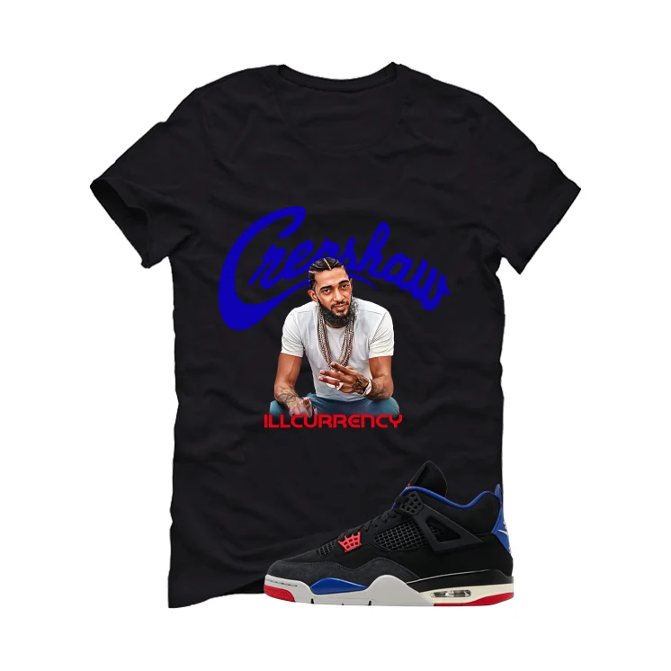 Air Jordan 4 Rare Air Black T-Shirt (Crenshaw)| illcurrency - Image 2