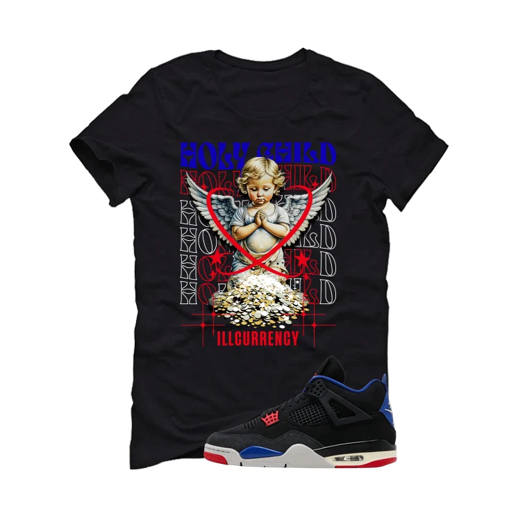Air Jordan 4 Rare Air Black T-Shirt (Holy Child)| illcurrency - Image 2