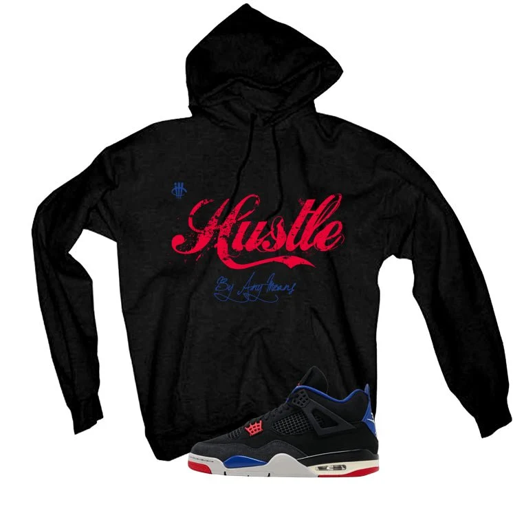 Air Jordan 4 Rare Air Black T-Shirt (Hustle By Any Means)| illcurrency - Image 3