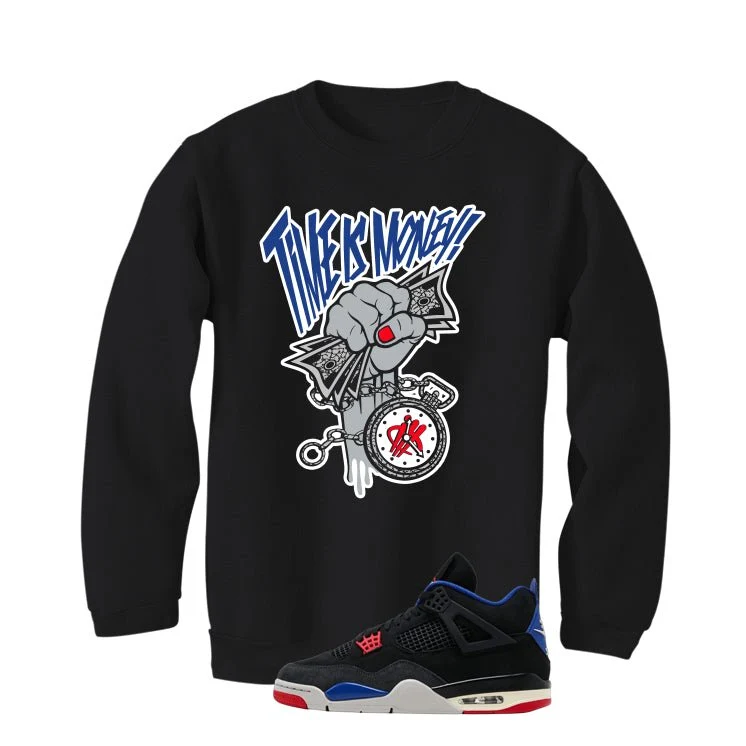 Air Jordan 4 Rare Air Black T-Shirt (Time Is Money)| illcurrency - Image 4