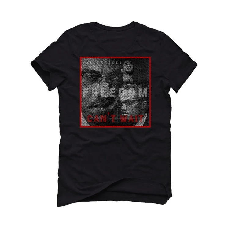 Air Jordan 4 "Red Cement" Black T-Shirt (FREEDOM) - Image 2