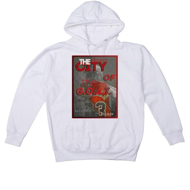 Air Jordan 4 "Red Cement" White T-Shirt (CITY OF THE GOAT) - Image 3