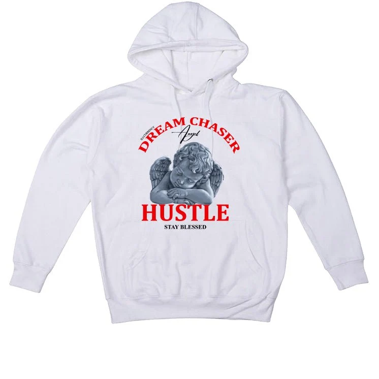 Air Jordan 4 "Red Cement" White T-Shirt (Dream Chaser Angel) - Image 3
