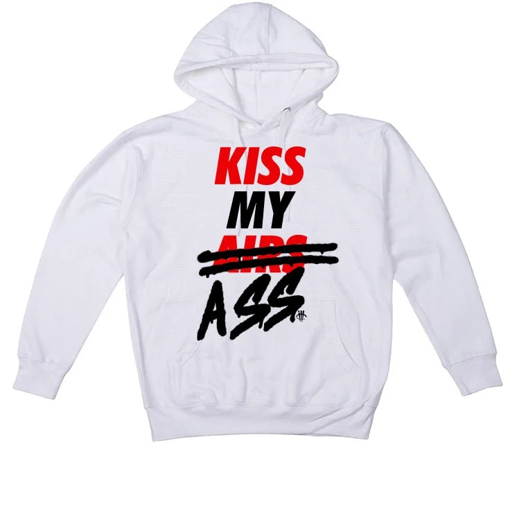 Air Jordan 4 Red Cement - White T-Shirt (KISS MY AIRS) - Image 3