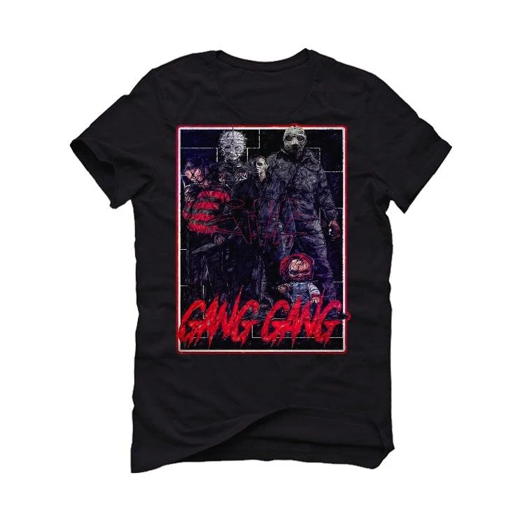 Air Jordan 4 “Red Thunder” Black T-Shirt (GANG GANG) - Image 2