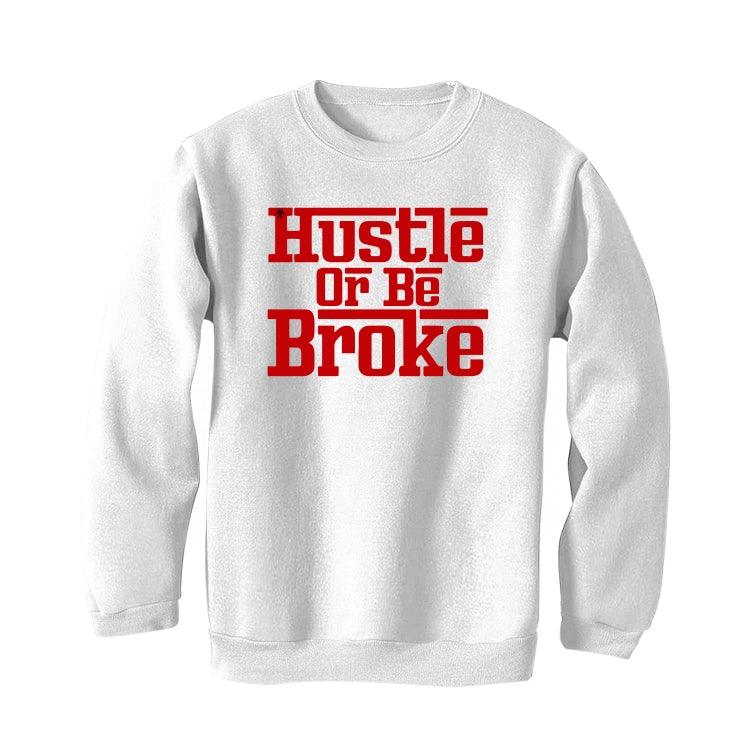 Air Jordan 4 “Red Thunder” White T-Shirt (hustle or be broke) - Image 4