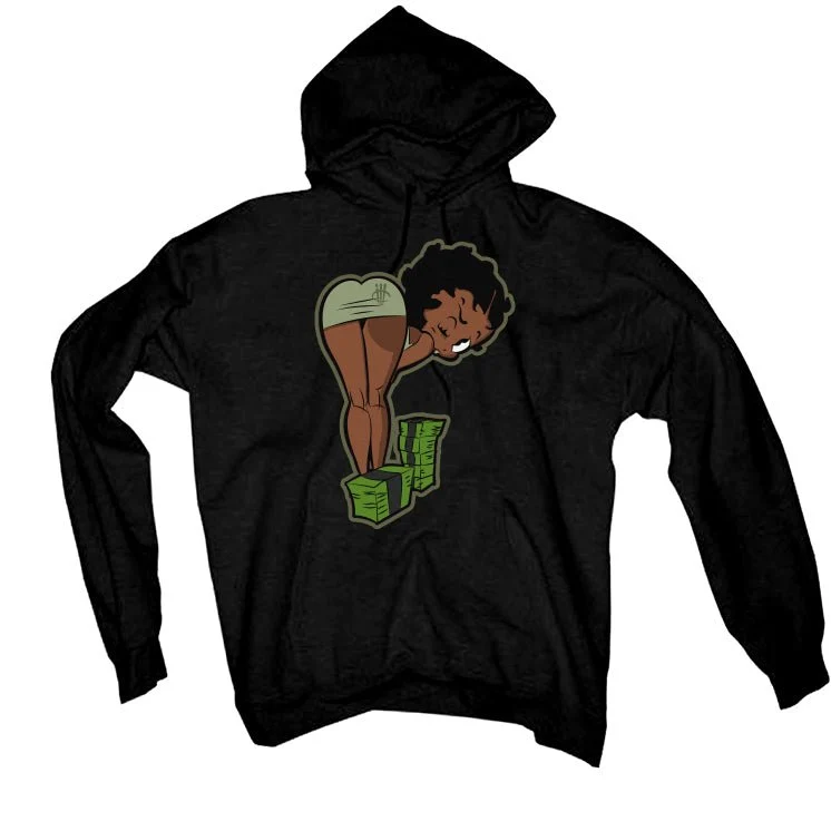 Air Jordan 4 Seafoam aka “Oil Green” - Black T-Shirt (BOO) - Image 3